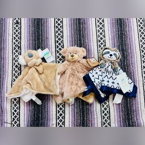 LAST CHANCE ✅ Plush Animal Security Blanket Set - Set of 3